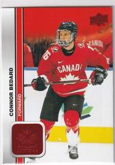 Connor Bedard [Red Foil] Hockey Cards 2023 Upper Deck Team Canada Juniors Prices