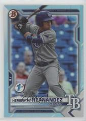 Heriberto Hernandez [Sky Blue Foil] #BD-100 Baseball Cards 2021 Bowman Draft 1st Edition Prices