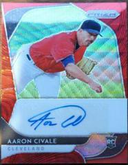 Aaron Civale [Red Wave Prizm] #RA-AC Baseball Cards 2020 Panini Prizm Rookie Autographs Prices