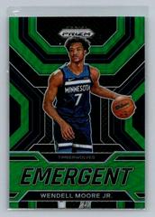 Wendell Moore Jr. [Green] #23 Basketball Cards 2022 Panini Prizm Emergent Prices