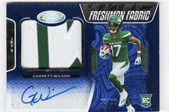 Garrett Wilson [Freshman Fabric Signature Blue Etch] #211 Football Cards 2022 Panini Certified Prices