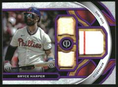 Bryce Harper [Purple] #TR-BH Baseball Cards 2023 Topps Tribute Triple Relics Prices