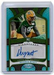 Devonte Wyatt [Green Etch] Football Cards 2022 Panini Certified Rookie Signatures Prices