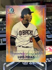 Luis Frias [Orange Refractor] Baseball Cards 2021 Bowman Chrome Dawn of Glory Prices