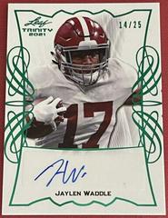 Jaylen Waddle [Green] Football Cards 2021 Leaf Trinity Portrait Autographs Prices