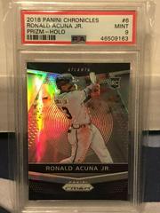 Ronald Acuna Jr. [Holo] Baseball Cards 2018 Panini Chronicles Prizm Prices
