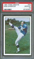 Don Chandler #74 Football Cards 1981 TCMA Greats Prices