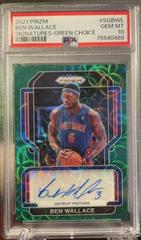 Ben Wallace [Choice Green Prizm] #SG-BWL Basketball Cards 2021 Panini Prizm Signatures Prices
