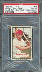 Johnny Callison [Hand Cut Batting w/ Screen] Baseball Cards 1964 Bazooka Prices