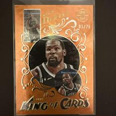 Kevin Durant [Orange] #7 Basketball Cards 2021 Panini Illusions King of Cards Prices