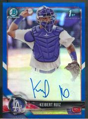 Keibert Ruiz [Blue Refractor] #CPA-KR Baseball Cards 2018 Bowman Chrome Prospects Autographs Prices