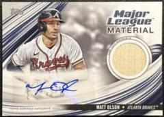 Matt Olson Baseball Cards 2023 Topps Update Major League Material Autographs Prices