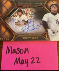 Bucky Dent #TTWSM-BD Baseball Cards 2022 Topps Tribute to World Series MVPs Autographs Prices