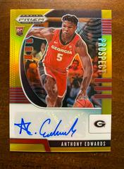 Anthony Edwards [Gold Prizm] Basketball Cards 2020 Panini Prizm Draft Picks Autographs Prices