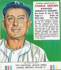 Charlie Dressen #1 Baseball Cards 1953 Red Man Tobacco Prices