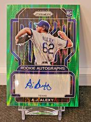 A. J. Alexy [Forest Green Flash Prizm] #RA-AJ Baseball Cards 2022 Panini Prizm Rookie Autographs Prices