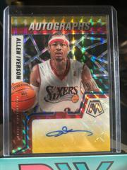 Allen Iverson [Choice Red Yellow] #AM-AIV Basketball Cards 2021 Panini Mosaic Autographs Prices