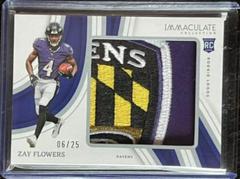 Zay Flowers #42 Football Cards 2023 Panini Immaculate Rookie Patch Prices
