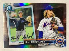 Noah Syndergaard [Orange Refractor] Baseball Cards 2017 Topps Chrome Bowman Then & Now Prices