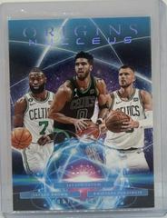 Jaylen Brown / Jayson Tatum / Kristaps Porzingis [Turquoise] #1 Basketball Cards 2023 Panini Origins Nucleus Prices