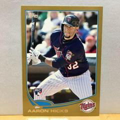Aaron Hicks [Gold] #346 Baseball Cards 2013 Topps Prices