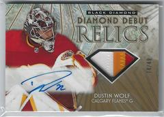 Dustin Wolf #DD-DW Hockey Cards 2023 Upper Deck Black Diamond Debut Relic Auto Patch Prices