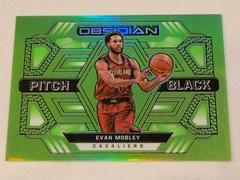 Evan Mobley [Green Flood] Basketball Cards 2021 Panini Obsidian Pitch Black Prices