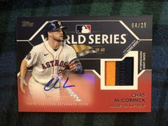 Chas McCormick [Red] Baseball Cards 2023 Topps World Series Champion Autograph Relics Prices