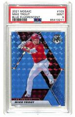 Mike Trout [Blue Fluorescent Mosaic] Baseball Cards 2021 Panini Mosaic Prices