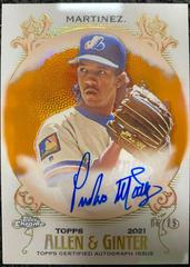 Pedro Martinez [Orange Refractor] #AGA-PM Baseball Cards 2021 Topps Allen & Ginter Chrome Autographs Prices