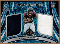 Will Anderson Jr. [Blue Neon] #28 Football Cards 2023 Panini Spectra Rising Rookie Materials Prices
