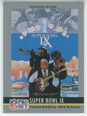 Super Bowl IX #9 Football Cards 1990 Pro Set Theme Art Prices