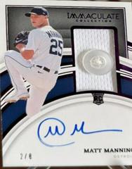 Matt Manning [Patch Autograph Button] Baseball Cards 2022 Panini Immaculate Prices