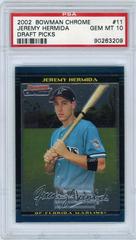 Jeremy Hermida #11 Baseball Cards 2002 Bowman Chrome Draft Picks Prices