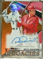 Rhys Hoskins [Orange Refractor] #FLA-RH Baseball Cards 2021 Topps Finest Legacies Autographs Prices