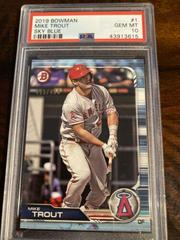 Mike Trout [Sky Blue] #1 Baseball Cards 2019 Bowman Prices