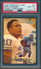 Barry Sanders [Class 1 Gold Label] #20 Football Cards 1999 Topps Gold Label Prices