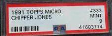 Chipper Jones #333 Baseball Cards 1991 Topps Micro Prices