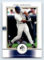 Juan Gonzalez #30 Baseball Cards 2000 SP Authentic Prices