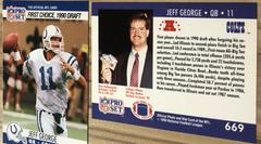 Jeff George Football Cards 1990 Pro Set Prices