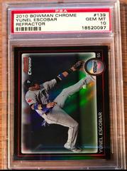 Yunel Escobar [Refractor] #139 Baseball Cards 2010 Bowman Chrome Prices