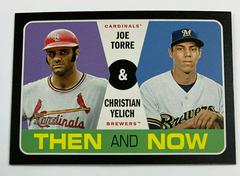 Christian Yelich / Joe Torre #TN9 Baseball Cards 2020 Topps Heritage Then and Now Prices