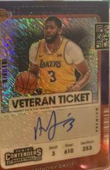 Anthony Davis [Premium Edition Red Shimmer] Basketball Cards 2021 Panini Contenders Veteran Ticket Autograph Prices