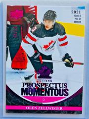 Olen Zellweger [Pink] Hockey Cards 2023 Upper Deck Team Canada Juniors Prospectus Momentous Prices