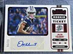 Jalen Tolbert [Red] Football Cards 2022 Panini Zenith Contenders Rookie Ticket Autographs Prices
