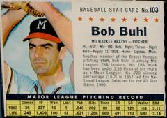 Bob Buhl [Perforated] #103 Baseball Cards 1961 Post Cereal Prices