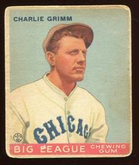 Charlie Grimm #51 Baseball Cards 1933 Goudey Prices