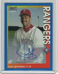 Juan Gonzalez [Blue] #AS-JG Baseball Cards 2022 Topps Archives Snapshots Autographs Prices