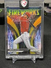 Shohei Ohtani [Gold Prizm] #F-3 Baseball Cards 2022 Panini Prizm Fireworks Prices