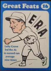 Lefty Grove [Blue Border] Baseball Cards 1972 Laughlin Great Feats Prices